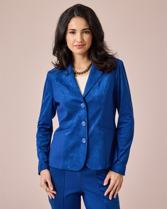 Produktabbildung für Blazer aus Velourslederimitat & Ponte di Roma