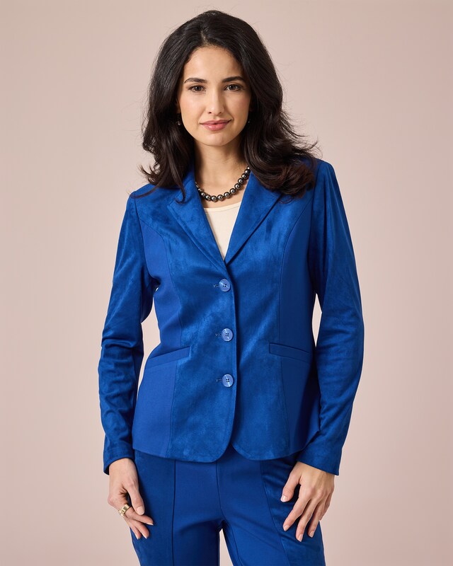 Blazer aus Velourslederimitat & Ponte di Roma