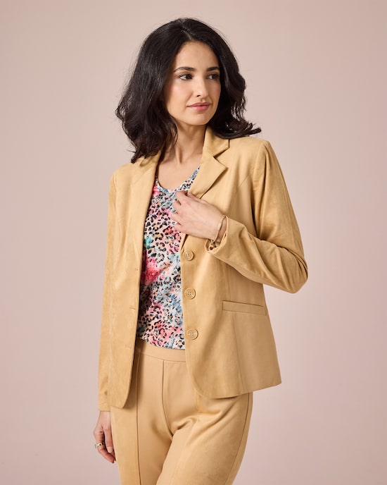 Produktabbildung für Blazer aus Velourslederimitat & Ponte di Roma
