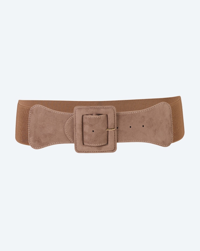 Stretchgürtel in Veloursleder-Optik