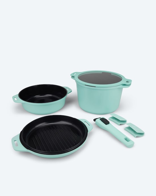 Produktabbildung für Kochgeschirr-Set mit Griff, 5tlg.