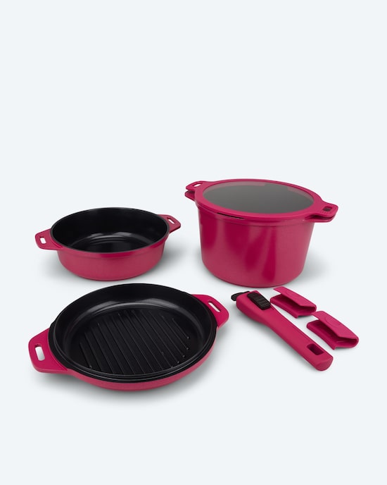 Produktabbildung für Kochgeschirr-Set mit Griff, 5tlg.