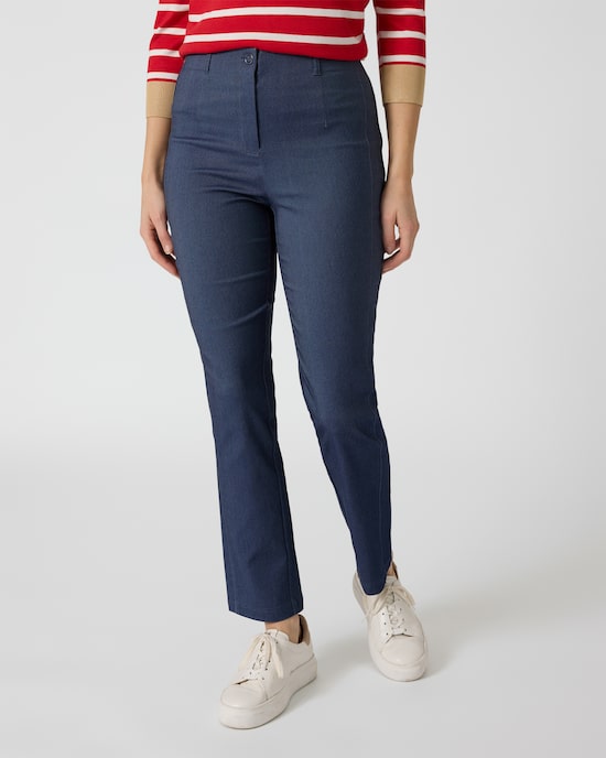 Produktabbildung für New Classic Bengalin Hose in Mélange/Jeans-Optik