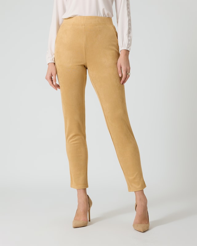 Schlupfhose aus Velourslederimitat