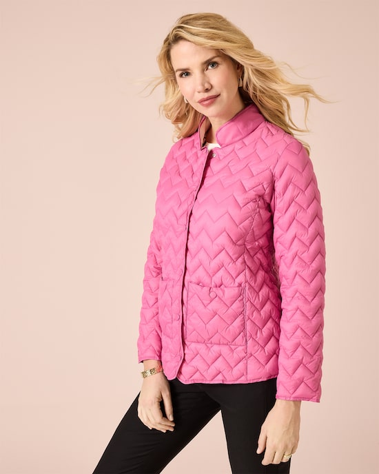 Produktabbildung für Steppjacke mit kontrastfarbigem Futter