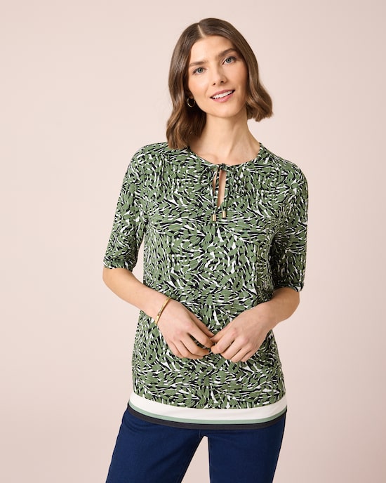 Produktabbildung für Shirt mit Key-Hole und Kordel