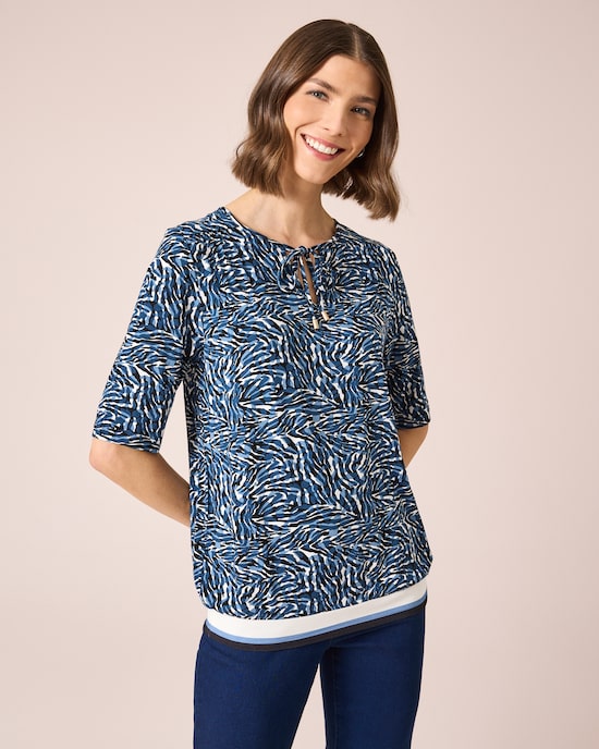 Produktabbildung für Shirt mit Key-Hole und Kordel