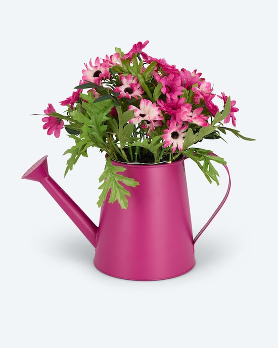 Produktabbildung für Deko-Gießkanne mit LED-Blumen