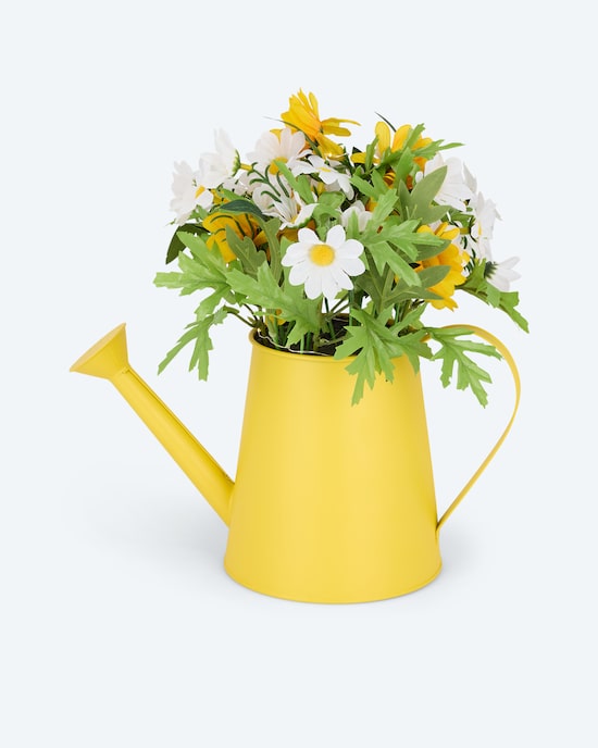 Produktabbildung für Deko-Gießkanne mit LED-Blumen