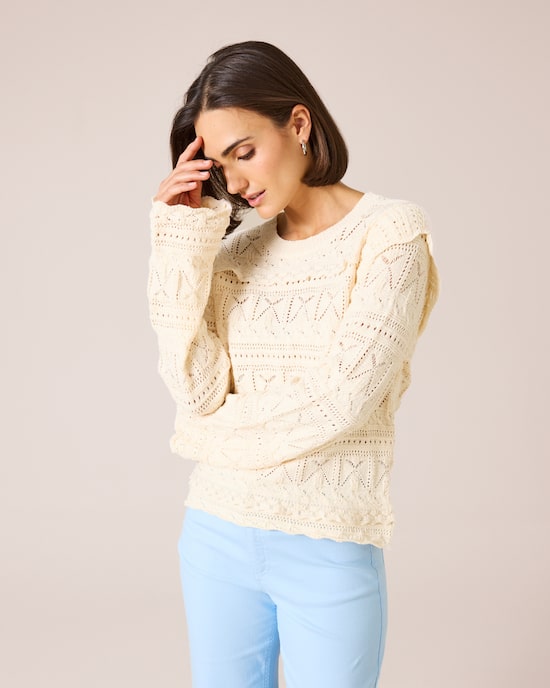 Produktabbildung für Strickpullover "Pointelle"