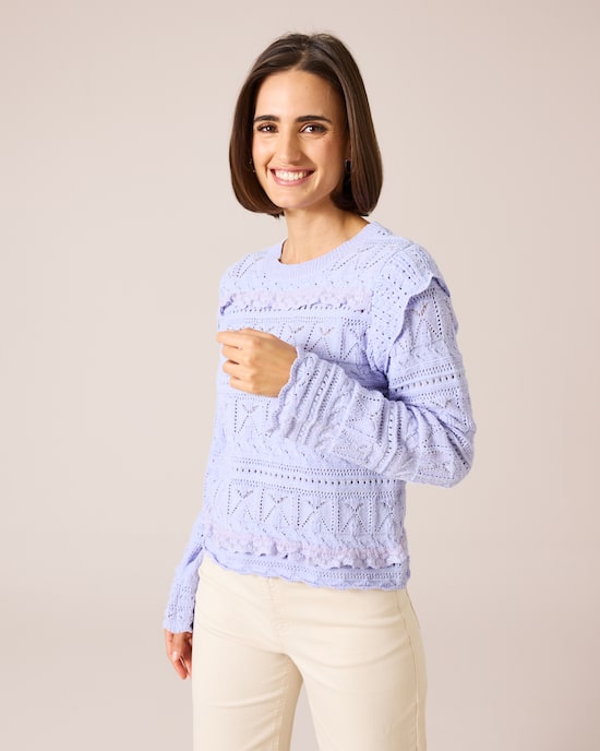 Produktabbildung für Strickpullover "Pointelle"