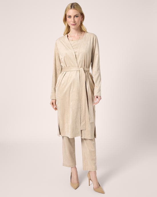 Produktabbildung für Faux Velours Long Cardigan