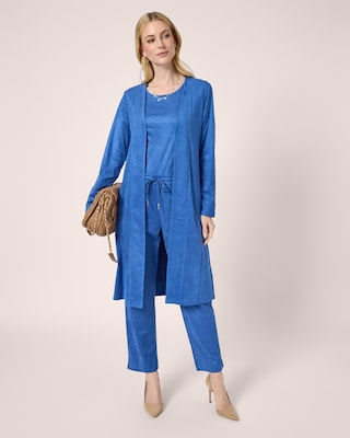 Produktabbildung 3 für Faux Velours Long Cardigan