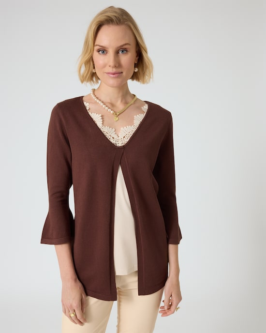 Produktabbildung für Cardigan im 2-in-1-Design
