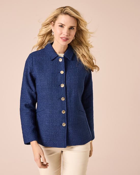 Produktabbildung für Bouclé-Blazerjacke