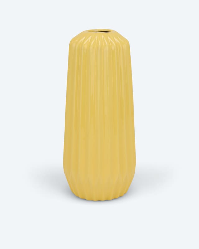 Vase im Streifendesign