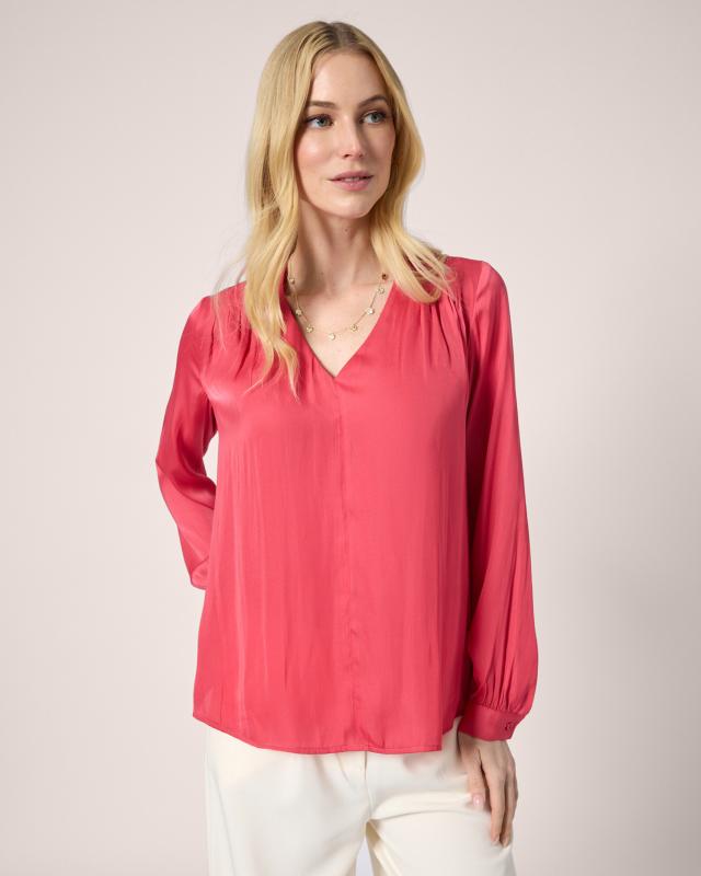 Bluse mit V-Ausschnitt