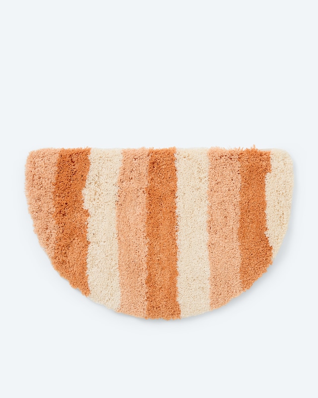 Mega Flausch Jacquard Badematte "Streifen"