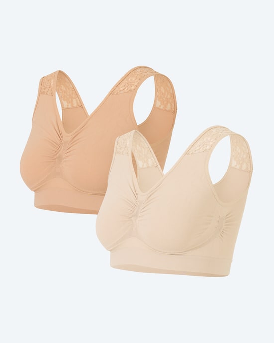 Produktabbildung für Seamless BH mit Spitze, 2tlg.