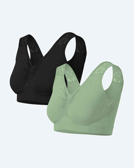 Produktabbildung für Seamless BH mit Spitze, 2tlg.