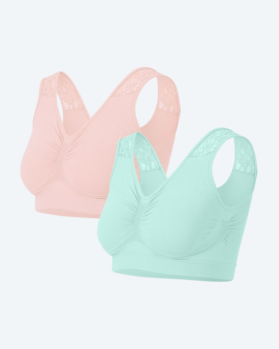 Produktabbildung für Seamless BH mit Spitze, 2tlg.