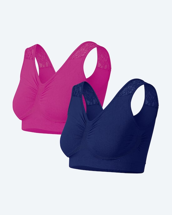Produktabbildung für Seamless BH mit Spitze, 2tlg.
