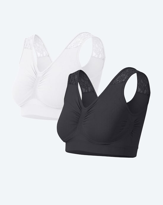Produktabbildung für Seamless BH mit Spitze, 2tlg.