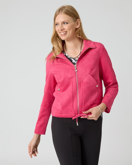 Produktabbildung für Velourslederimitat-Jacke