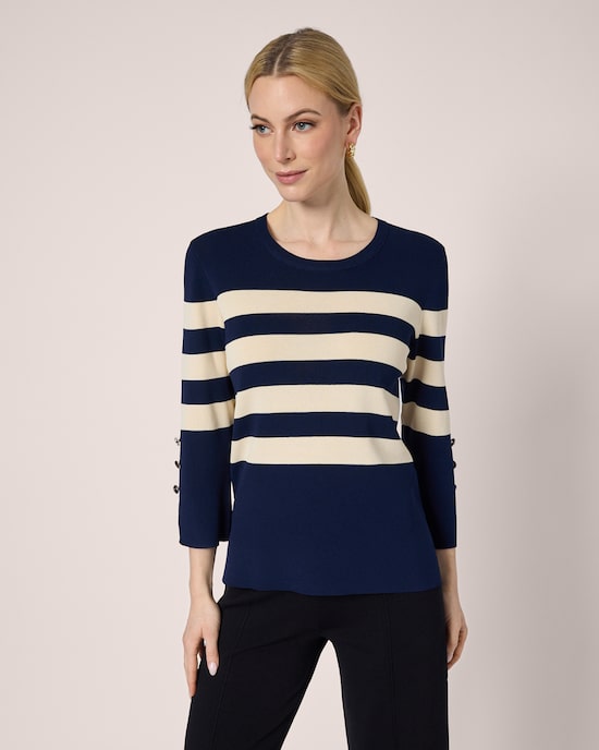 Produktabbildung für Strickpullover mit Streifen