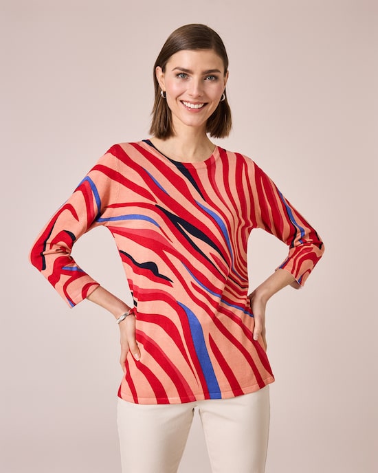 Produktabbildung für Pullover mit Grafikdruck
