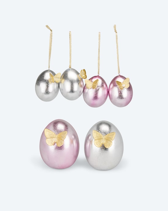 Produktabbildung für Dekoeier "Shiny", 6er Set