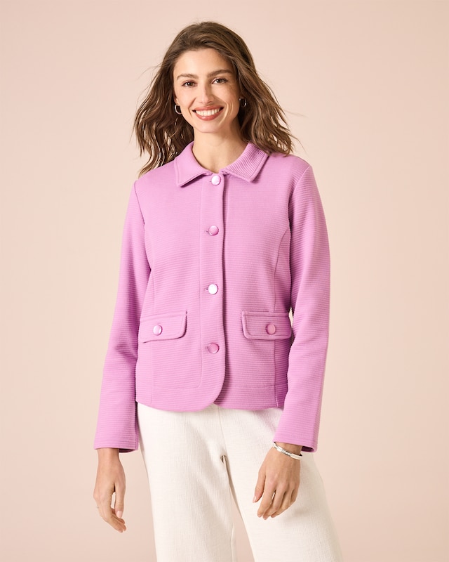 Cardigan aus Ottoman Jersey