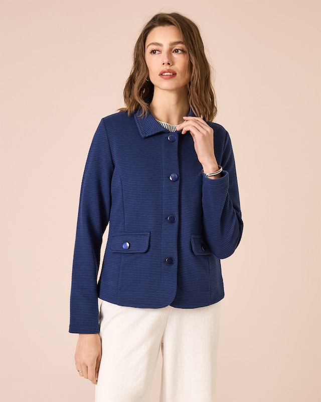Cardigan aus Ottoman Jersey
