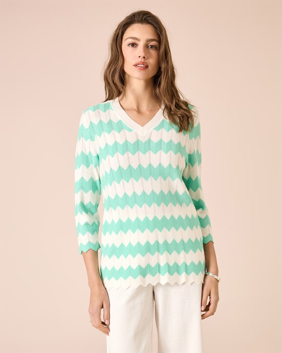 Produktabbildung für Pullover mit Zick-Zack-Muster
