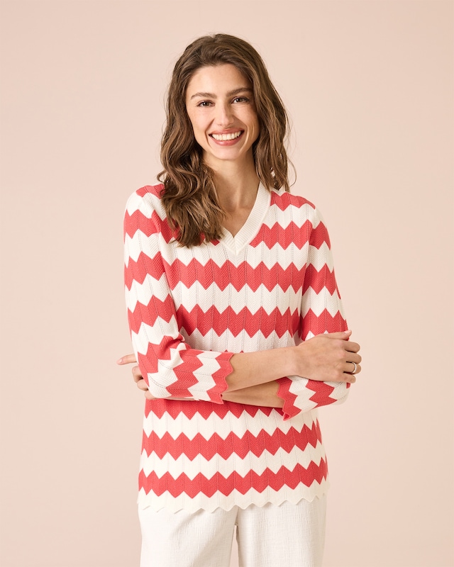 Pullover mit Zick-Zack-Muster