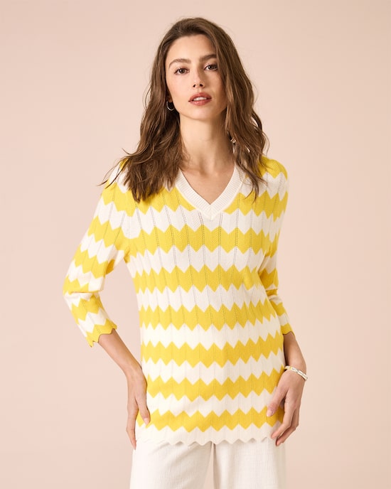 Produktabbildung für Pullover mit Zick-Zack-Muster