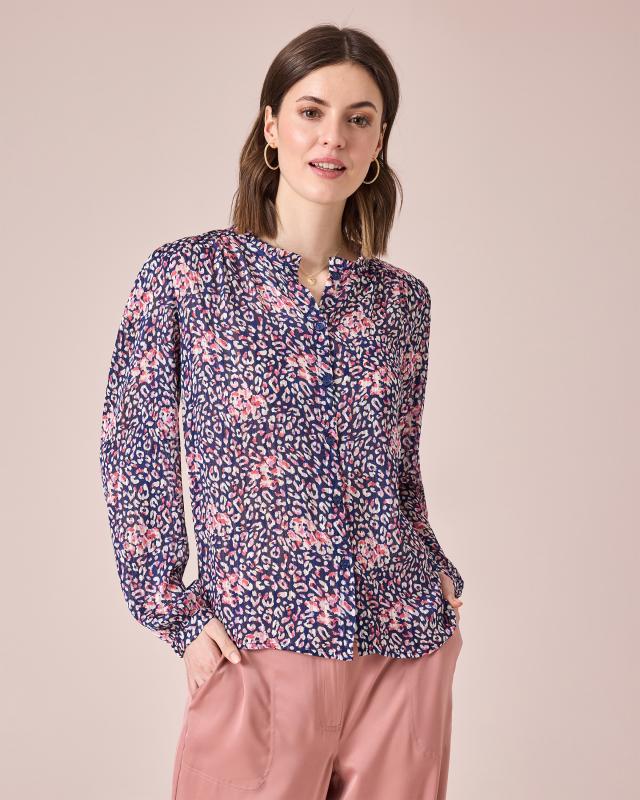 Bluse mit Allover-Print