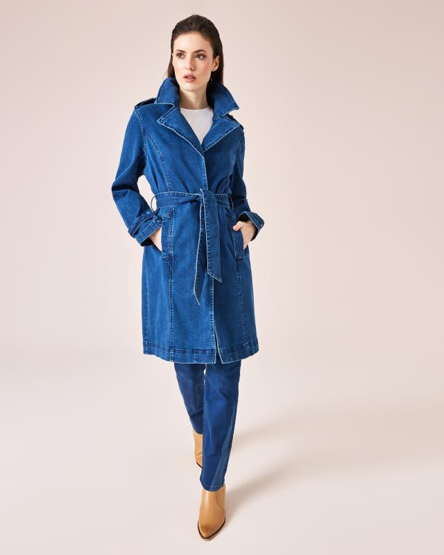 Denim-Trenchcoat