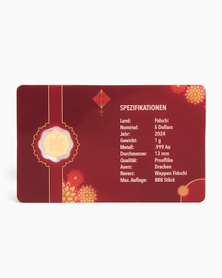 Produktabbildung 2 für Goldmünze Blossom Shape Drache 2024