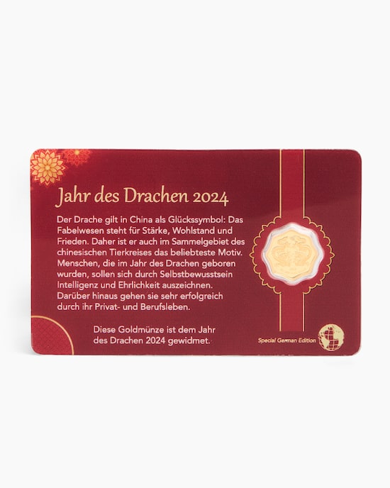 Produktabbildung für Goldmünze Blossom Shape Drache 2024