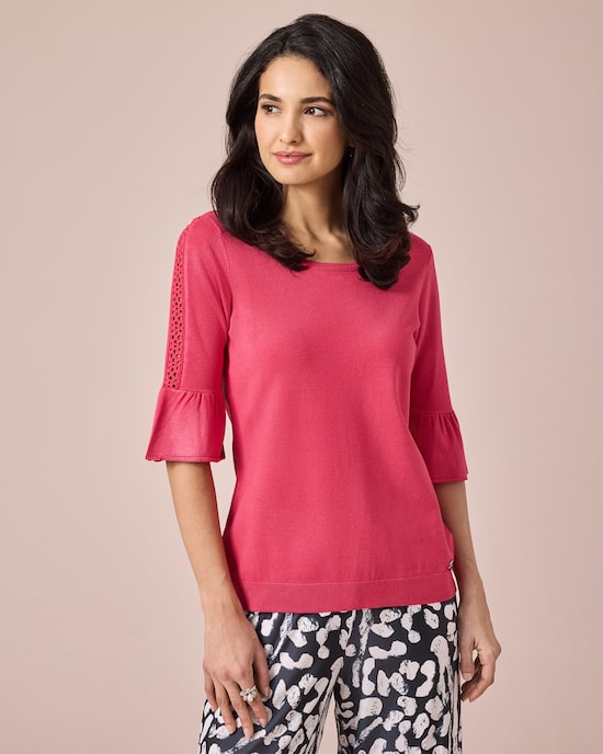 Produktabbildung für Pullover mit Häkelspitze