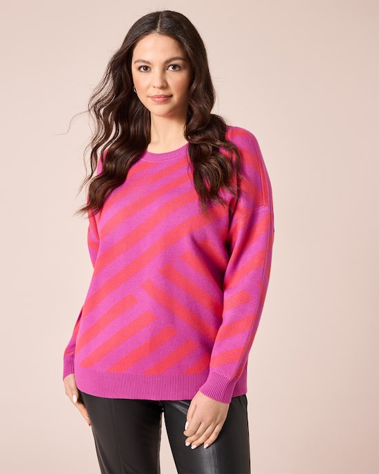 Produktabbildung für Pullover mit Diagonalstreifen