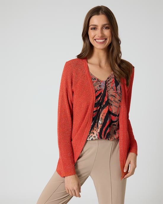 Produktabbildung für Cardigan mit Glanzgarn