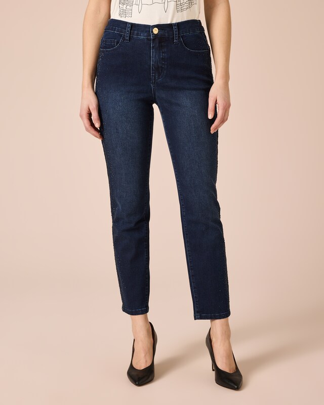 Jeans mit Strass-Deko