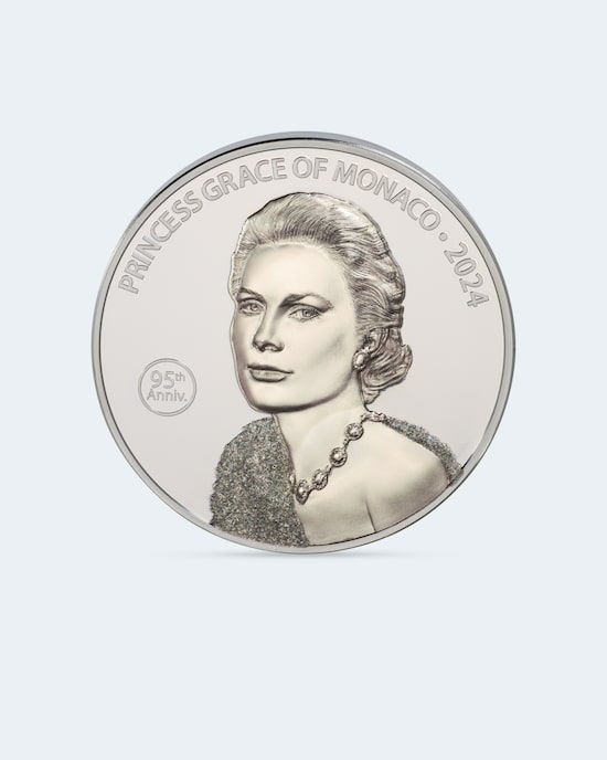 Produktabbildung für Silbermünze Grace Kelly 95. Geburtstag