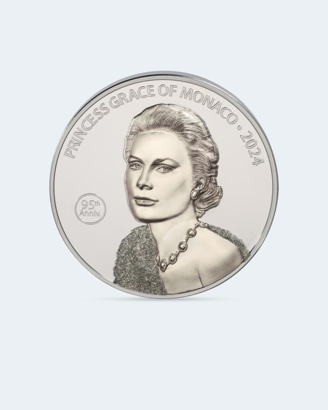 Silbermünze Grace Kelly 95. Geburtstag