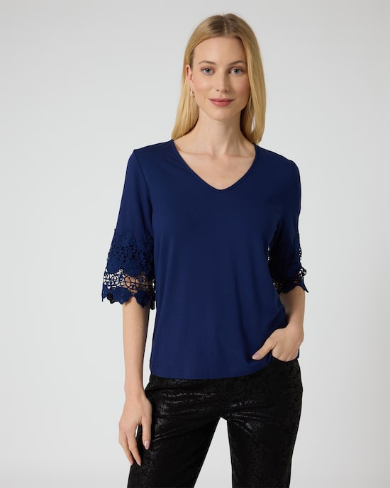 Produktabbildung für Shirt mit Spitze