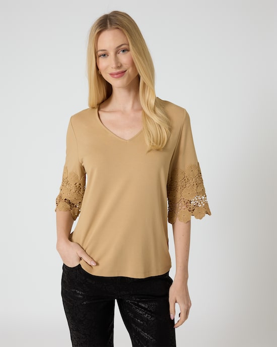Produktabbildung für Shirt mit Spitze