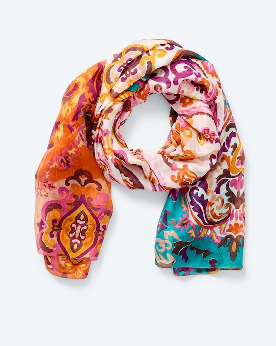 Produktabbildung für Seidenschal mit Ornament-Print