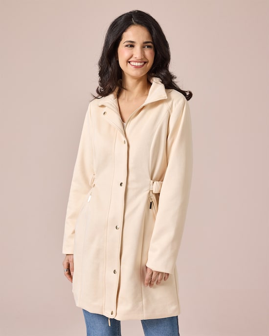 Produktabbildung für Longjacke in Velours-Optik